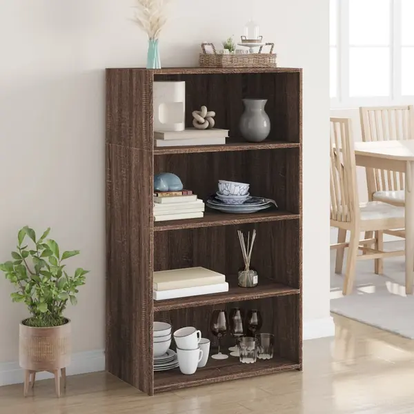 Gossi dulap inalt, stejar maro, 70x41x124 cm, lemn prelucrat