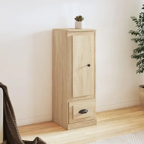 Gossi dulap inalt, stejar sonoma, 36x35,5x103,5 cm, lemn compozit