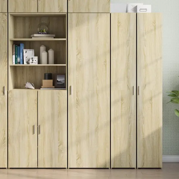 Gossi dulap inalt, stejar sonoma, 50x42,5x185 cm, lemn prelucrat