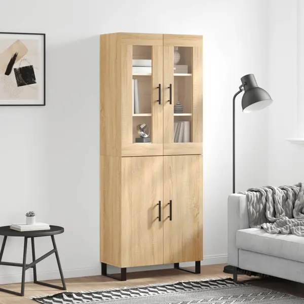 Gossi dulap inalt, stejar sonoma, 69,5x34x180 cm, lemn compozit
