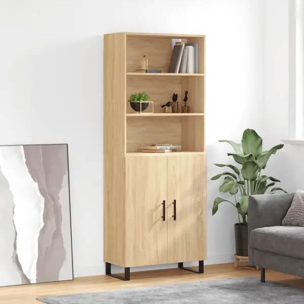 Gossi dulap inalt, stejar sonoma, 69,5x34x180 cm, lemn compozit