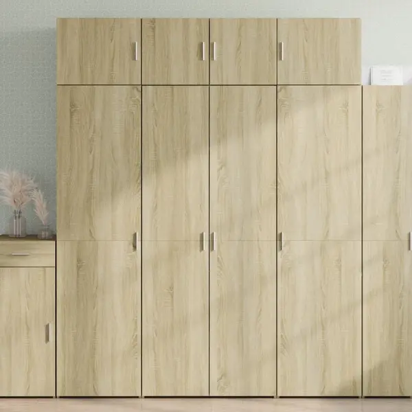 Gossi dulap inalt, stejar sonoma, 80x42,5x185 cm, lemn prelucrat