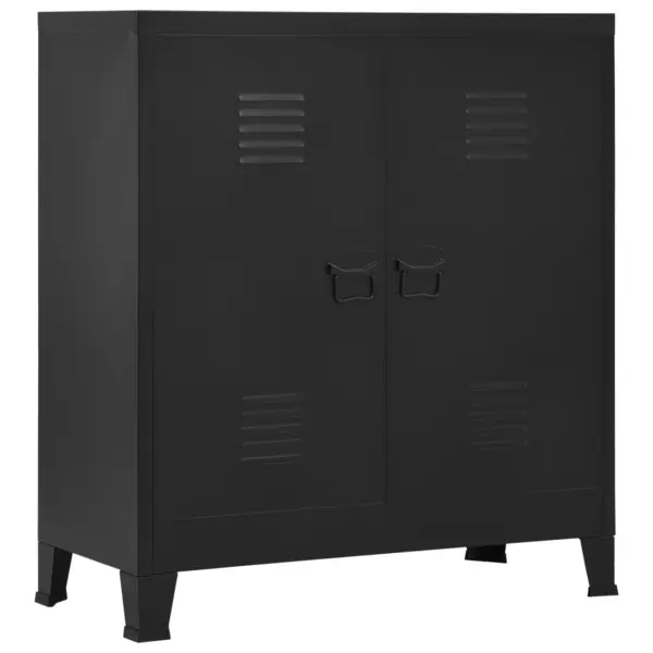 Gossi dulap industrial de depozitare, negru, 90x40x100 cm, otel