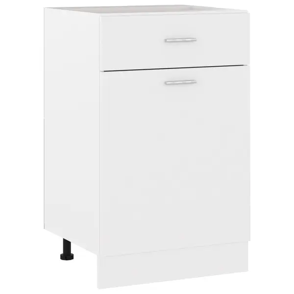 Gossi dulap inferior cu sertar, alb, 50x46x81,5 cm, lemn prelucrat