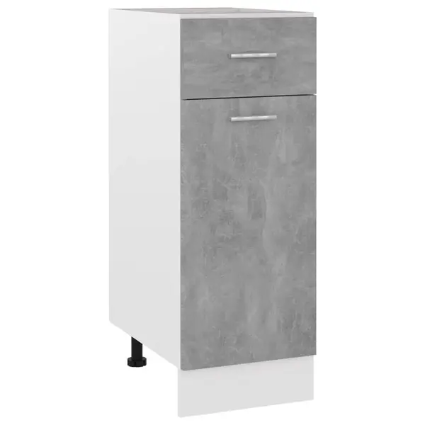 Gossi dulap inferior cu sertar “lyon”, gri beton, 30 x 46 x 81,5 cm