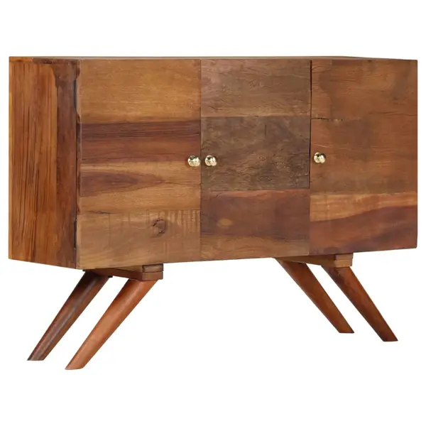Gossi dulap, maro, 110 x 30 x 75 cm, lemn masiv reciclat