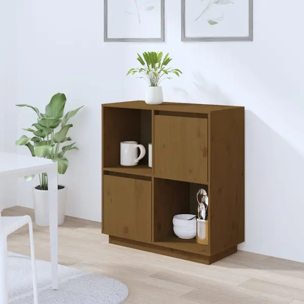 Gossi dulap, maro miere, 74x35x80 cm, lemn masiv de pin
