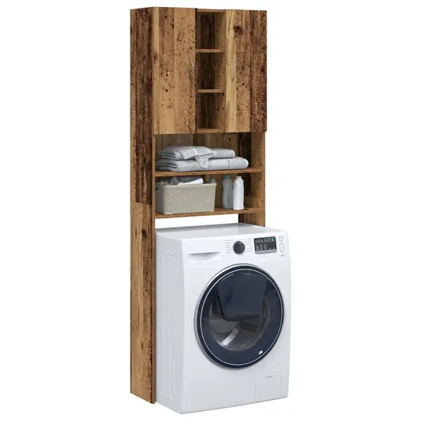 Gossi dulap masina de spalat, lemn vechi, 64x25,5x190 cm