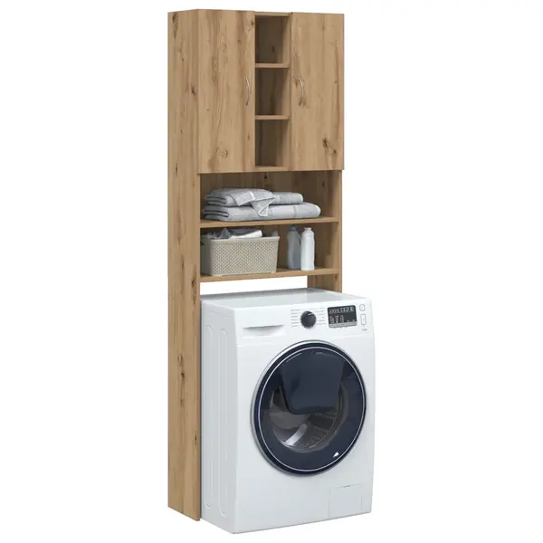 Gossi dulap masina de spalat, stejar artizanal, 64x25,5x190 cm