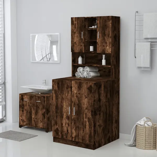 Gossi dulap masina de spalat, stejar fumuriu, 71x71,5x91,5 cm