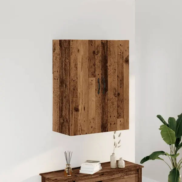 Gossi dulap montat pe perete lemn vechi 69,5x34x90 cm lemn prelucrat