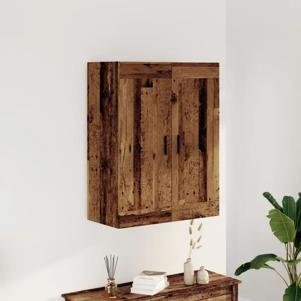 Gossi dulap montat pe perete lemn vechi 69,5x34x90 cm lemn prelucrat