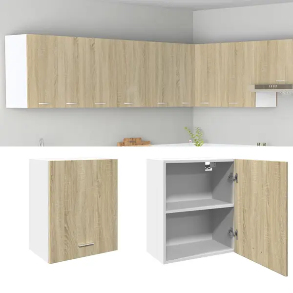 Gossi dulap montat pe perete stejar sonoma 50x31x60 cm lemn prelucrat