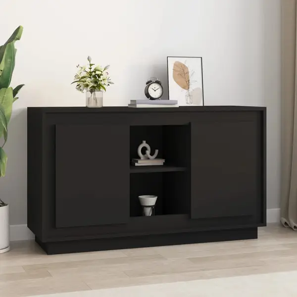 Gossi dulap, negru, 102x35x60 cm, lemn prelucrat