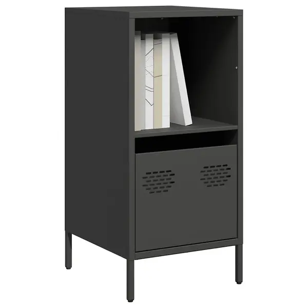 Gossi dulap, negru, 35x39x73,5 cm, otel laminat la rece