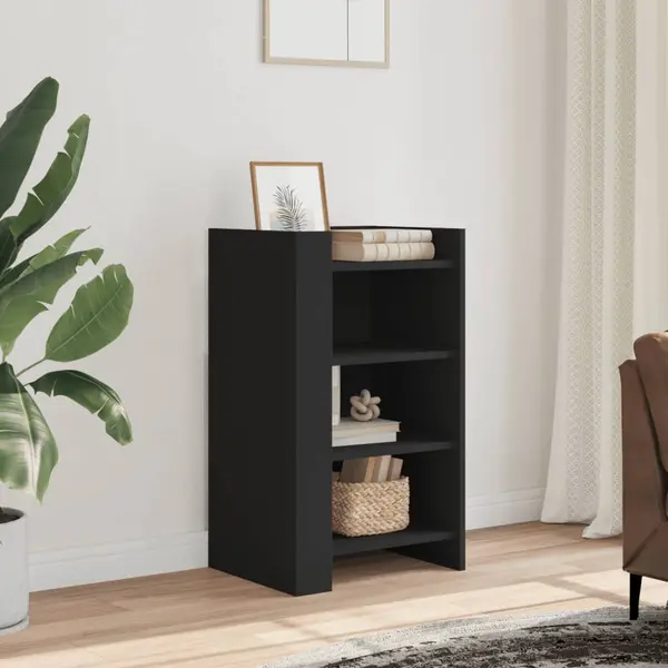 Gossi dulap, negru, 45x35x75 cm, lemn prelucrat