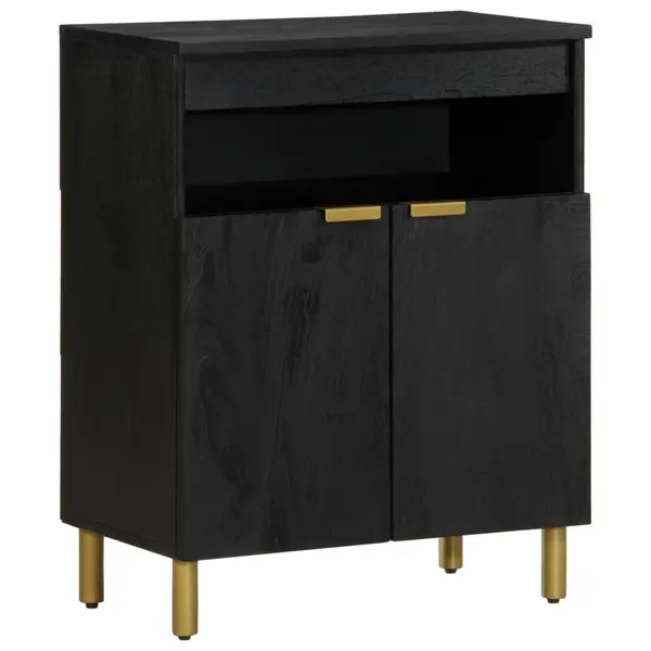 Gossi dulap, negru, 60x33x75 cm, lemn prelucrat