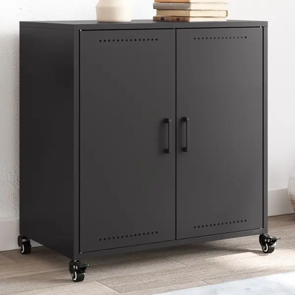 Gossi dulap, negru, 68,5x39x72 cm, otel laminat la rece