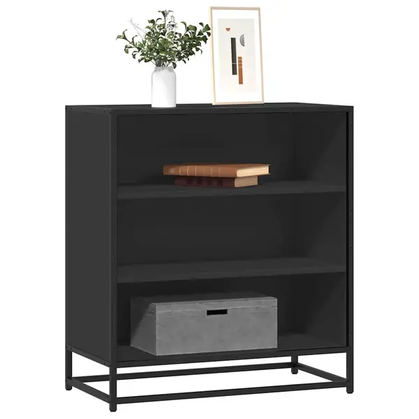 Gossi dulap, negru, 68x35x76 cm, lemn prelucrat si metal