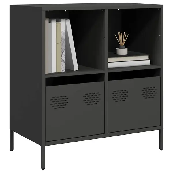 Gossi dulap, negru, 68x39x73,5 cm, otel laminat la rece