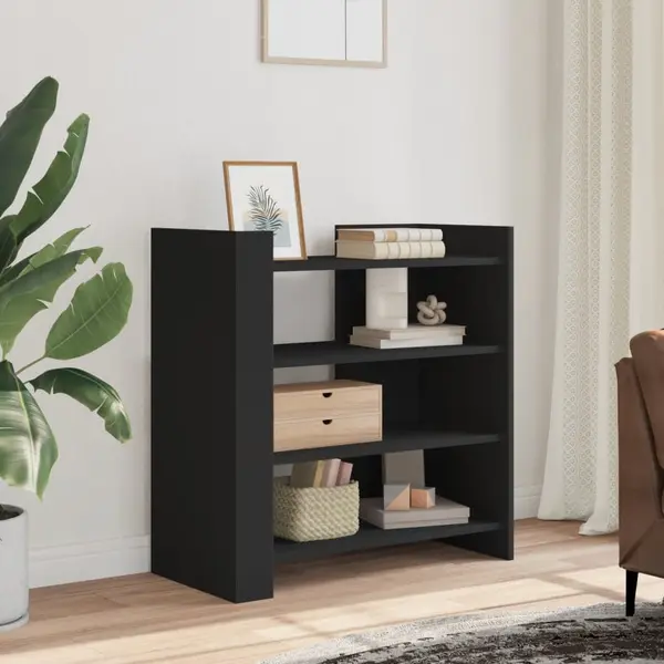 Gossi dulap, negru, 73,5x35x75 cm, lemn prelucrat