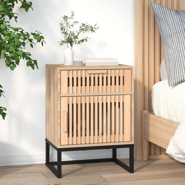 Gossi dulap noptiera, 40x30x55,5 cm, lemn prelucrat & fier