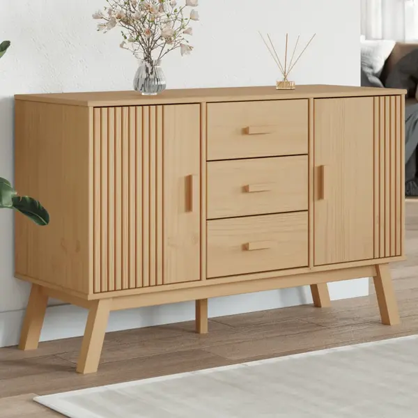 Gossi dulap olden, maro, 114x43x73,5 cm, lemn masiv pin