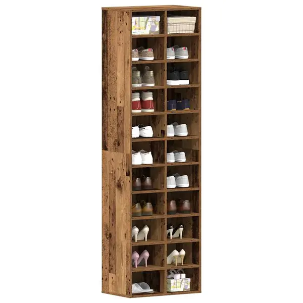 Gossi dulap pantofi lemn vechi 54x34x183 cm lemn prelucrat