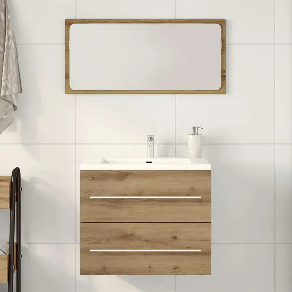 Gossi dulap pentru chiuveta de baie stejar artisan lemn prelucrat