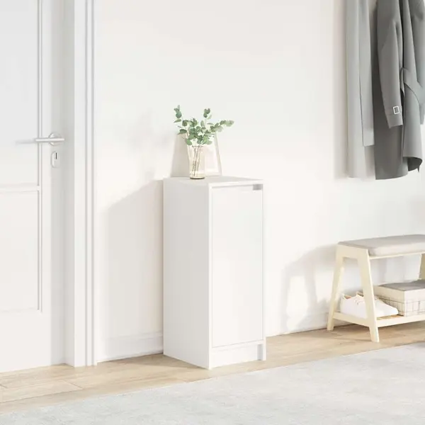 Gossi dulap pentru incaltaminte alb 29,5x34x76 cm lemn prelucrat