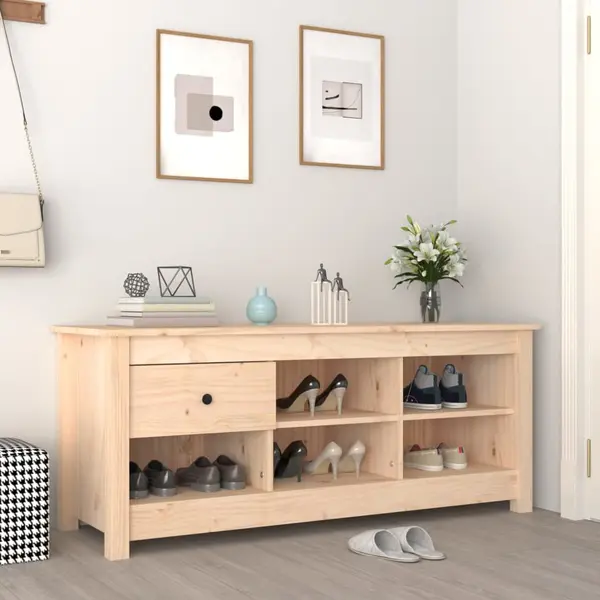 Gossi dulap pentru pantofi, 110x38x45,5 cm, lemn masiv de pin