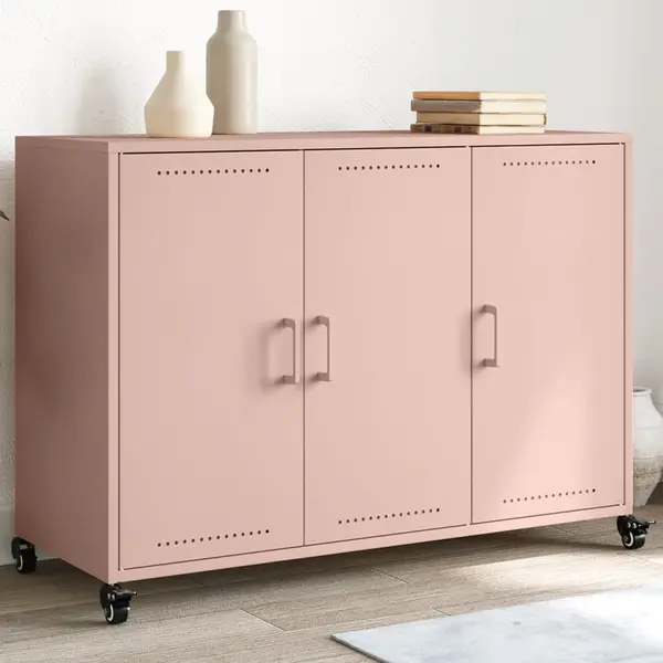 Gossi dulap, roz, 100,5 x 39 x 72 cm, otel laminat la rece