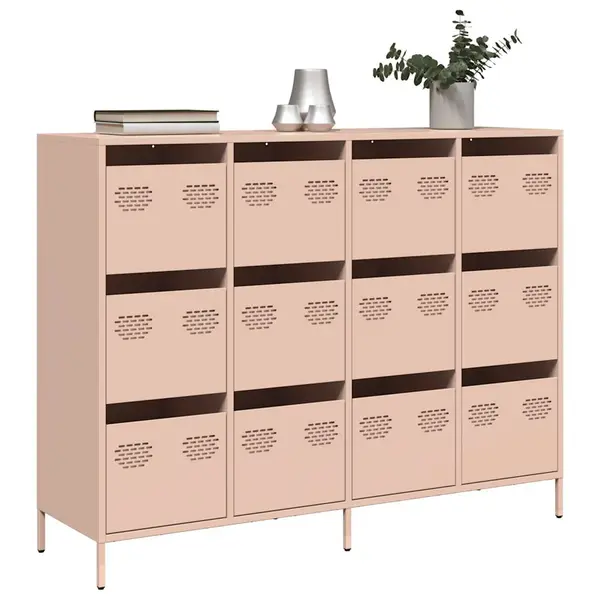 Gossi dulap, roz, 135x39x103,5 cm, otel laminat la rece