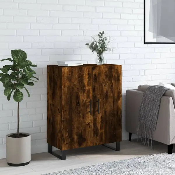 Gossi dulap, stejar fumuriu, 69,5x34x90 cm, lemn compozit