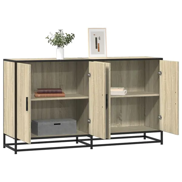 Gossi dulap, stejar sonoma, 134x35x76 cm, lemn prelucrat