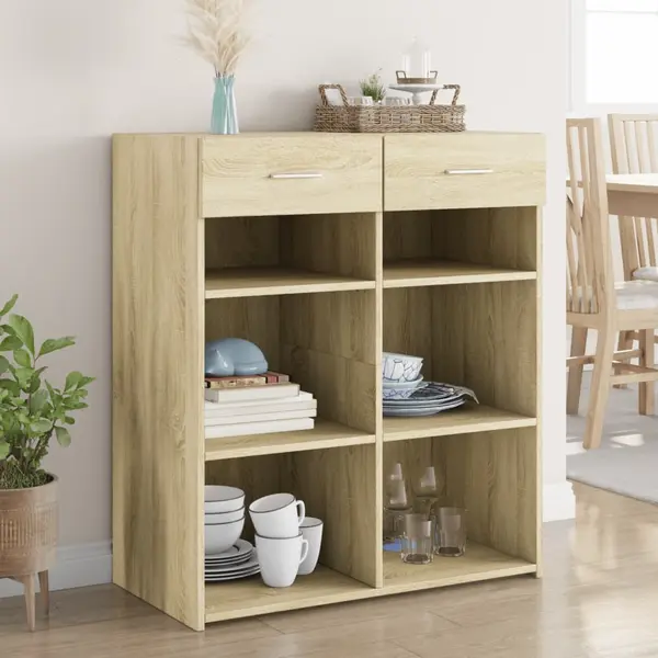 Gossi dulap, stejar sonoma, 80x42,5x93 cm, lemn prelucrat