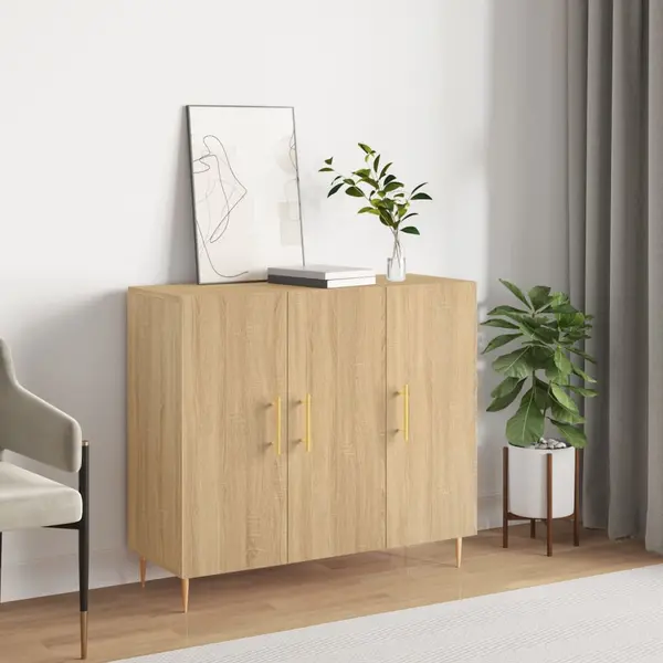Gossi dulap, stejar sonoma, 90x34x80 cm, lemn compozit