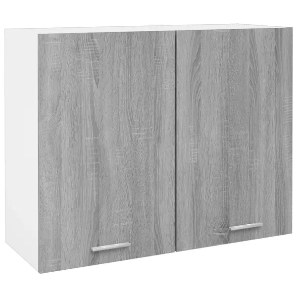 Gossi dulap suspendat, gri sonoma, 80x31x60 cm, lemn prelucrat