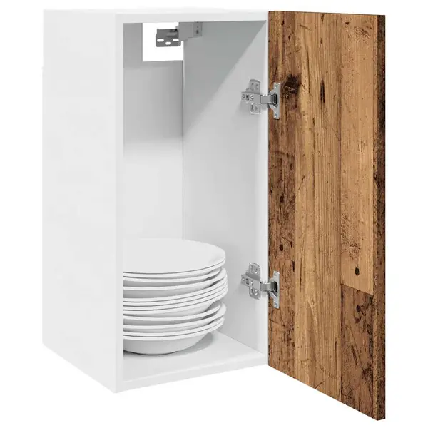 Gossi dulap suspendat, lemn vechi, 30x31x60 cm, lemn prelucrat