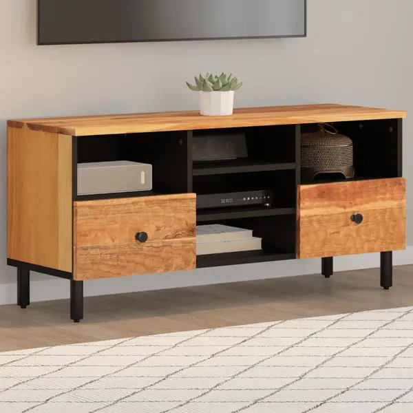Gossi dulap tv, 100x33x46 cm, lemn masiv de acacia