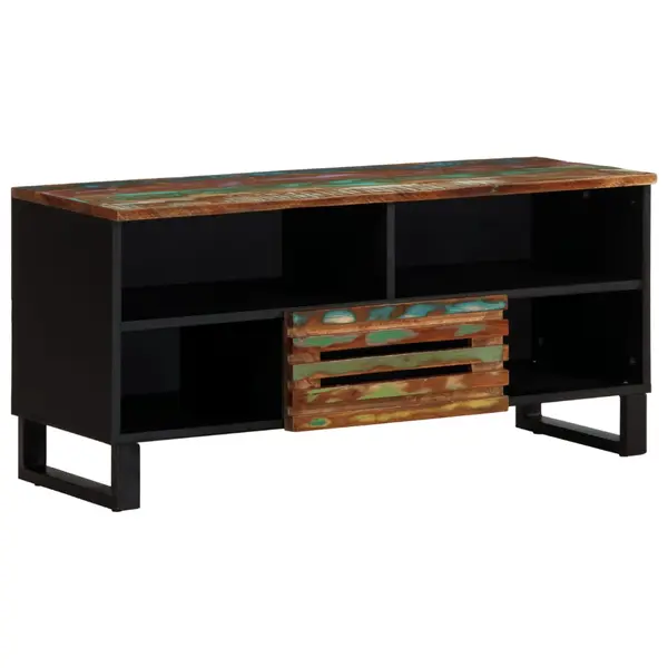 Gossi dulap tv, 100x34x46 cm, lemn masiv de acacia