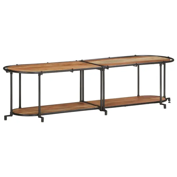 Gossi dulap tv, 160x42x40 cm, lemn masiv de acacia