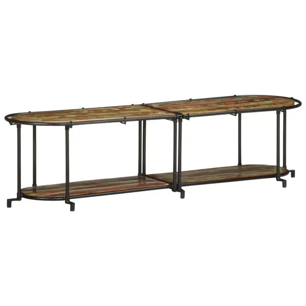 Gossi dulap tv, 160x42x40 cm, lemn masiv reciclat