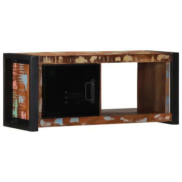 Gossi dulap tv 80x30x35 cm lemn masiv recuperat