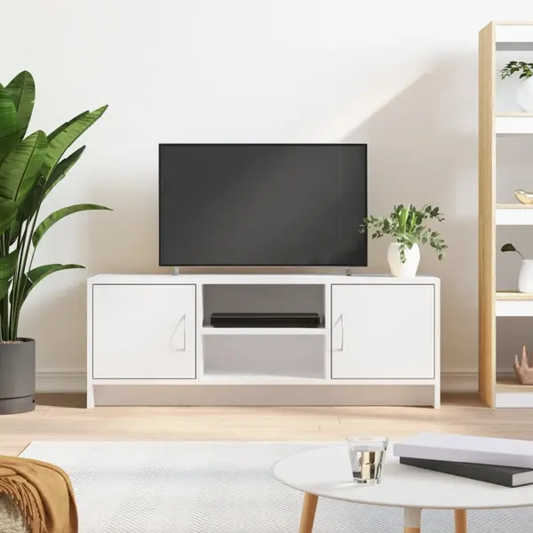 Gossi dulap tv, alb, 102x30x37,5 cm, lemn compozit