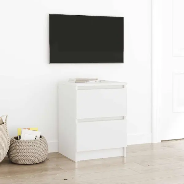Gossi dulap tv alb 40x35x54 cm lemn prelucrat