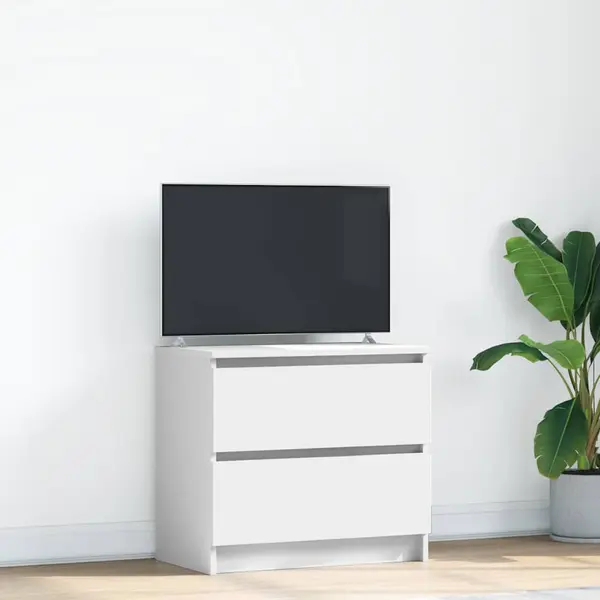 Gossi dulap tv, alb, 60x35x54 cm, lemn prelucrat