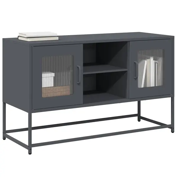 Gossi dulap tv, antracit, 100,5x39x60,5 cm, otel