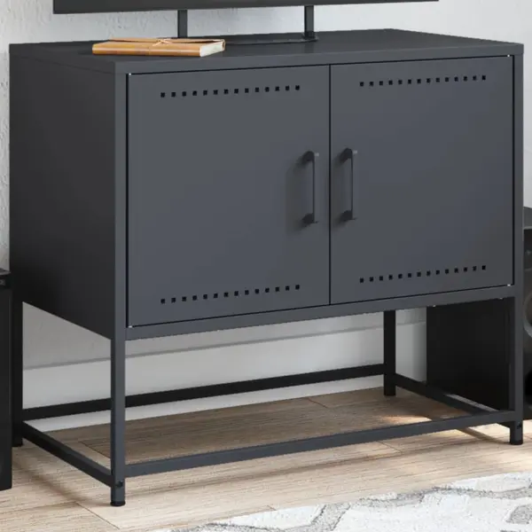 Gossi dulap tv, antracit, 68,5x39x60,5 cm, otel