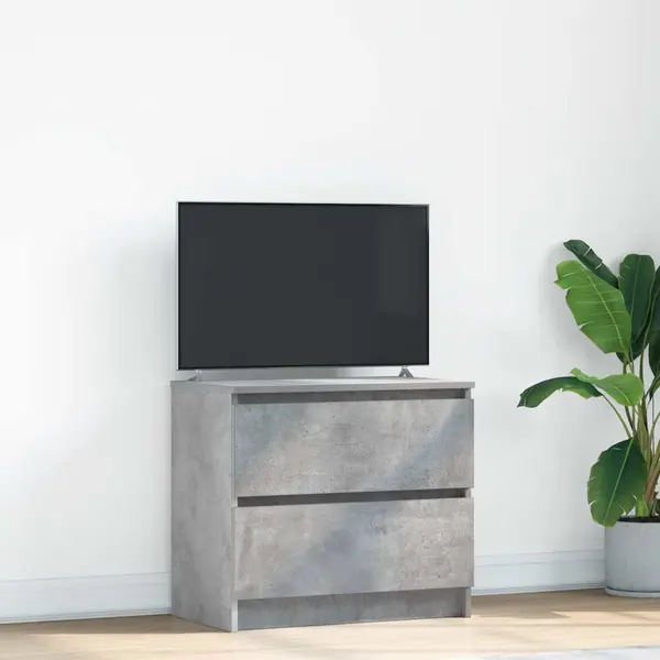 Gossi dulap tv beton gri 60x35x54 cm lemn prelucrat